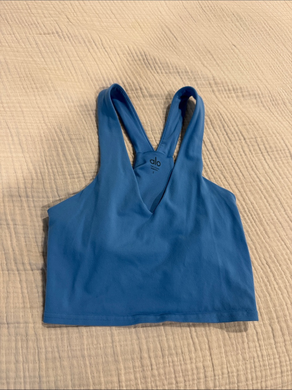 Alo Yoga Airbrush Real Bra tank Blue